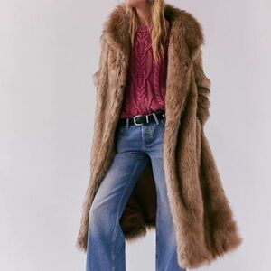 NWT Free People Annice Faux Fur Coat SOLD OUT ONLINE